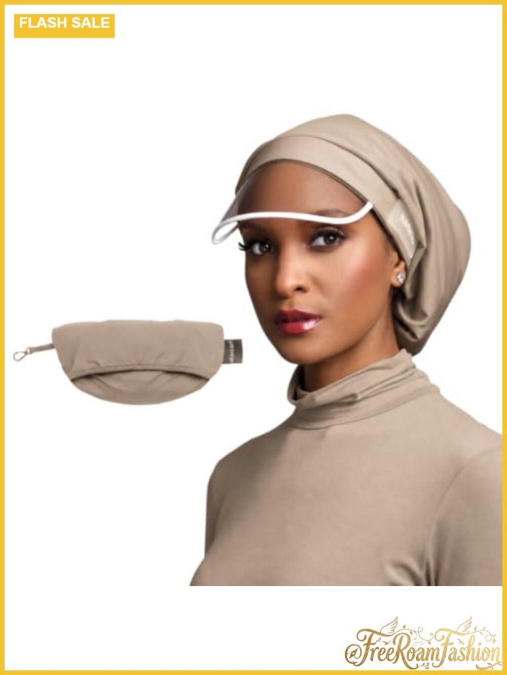 Waterproof Satin-Lined Rain Hat Packable UV Visor Adjustable Microfiber